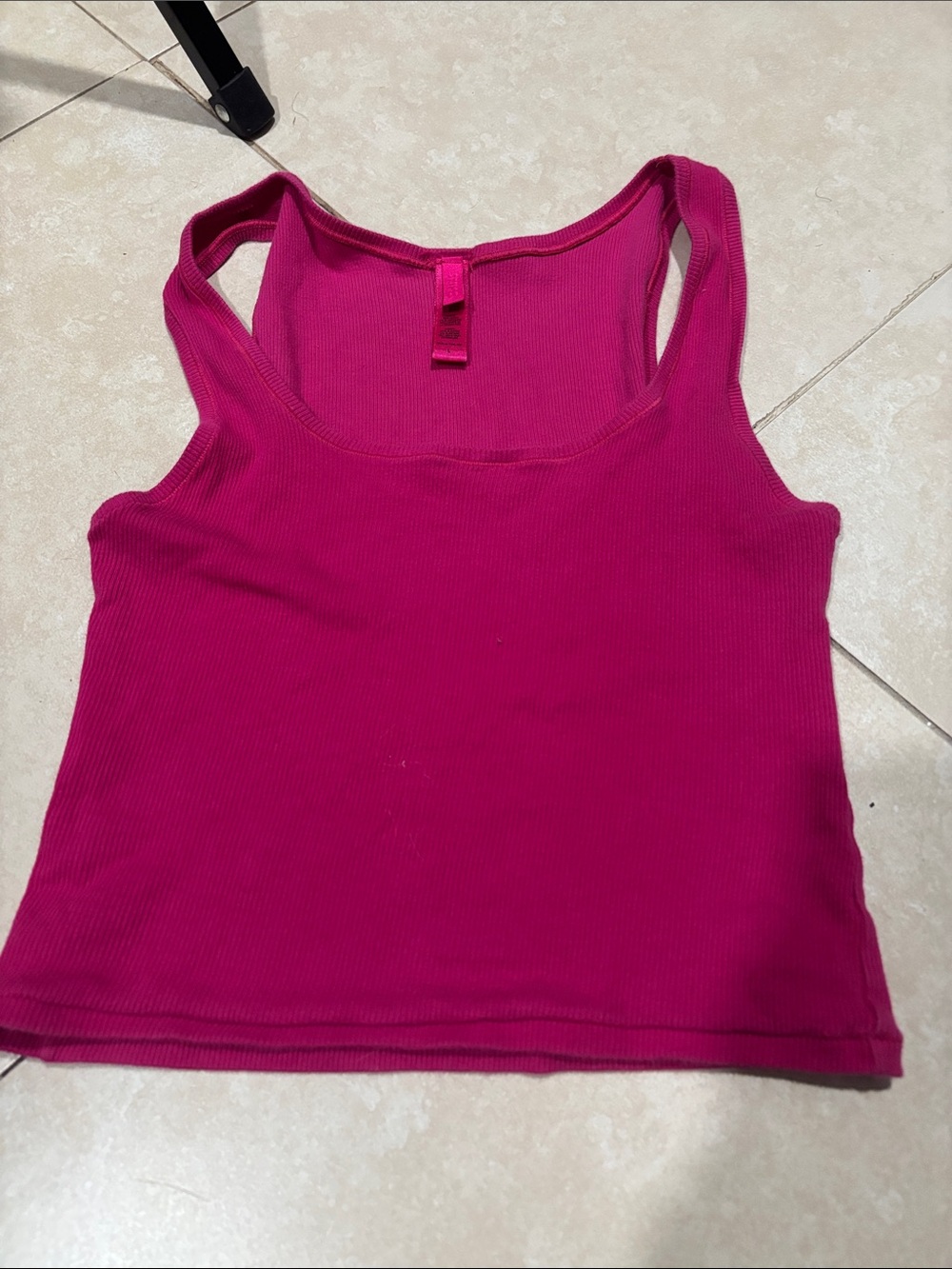 Skims ribbed cropped tank size large